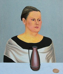 Szybist Wojciech 2. Portret kobiety, 70x60cm, olej, tempera na plotnie, 2014