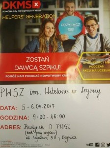 W PWSZ im. Witelona w Legnicy poszukują dawców szpiku ! (1)