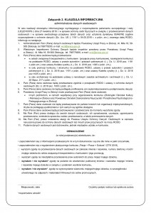 Klauzula informacyjna do regulaminu konkursu plastycznego OTK 2019-1