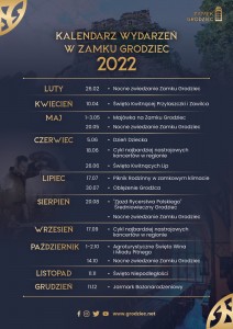 program wydarzen 2022 ZAMEK GRODZIEC