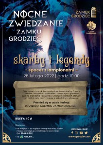 NOCNE ZWIEDZANIE ZAMKU GRODZIEC - PLAKAT