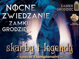 NOCNE ZWIEDZANIE ZAMKU GRODZIEC - PLAKAT