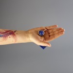 A. Boss_Hand ring, srebro, miedź, lapis lazuli, 2022