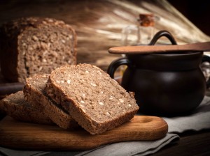 Wholemeal bread with sunflower seeds.