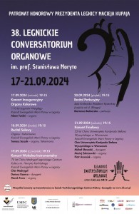 38. Legnickie Conversatorium Organowe - afisz